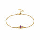Royal Clogau® 9ct Solid Gold Delphinium Bracelet with Amethyst