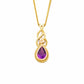 Royal Clogau® 9ct Solid Gold Delphinium Pendant with Amethyst