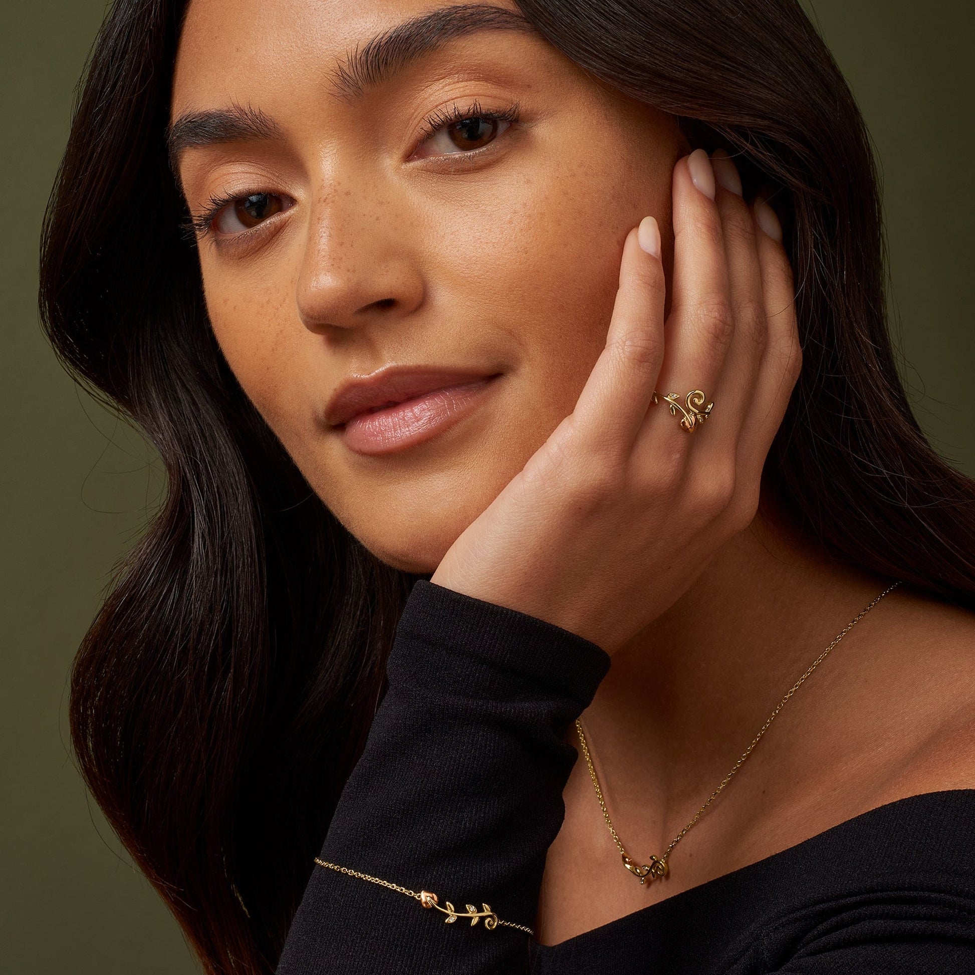 Tree of Life® 9ct Solid Gold Vine Bracelet with Diamonds