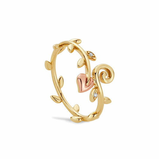 Tree of Life® 9ct Solid Gold Vine Ring with Diamonds