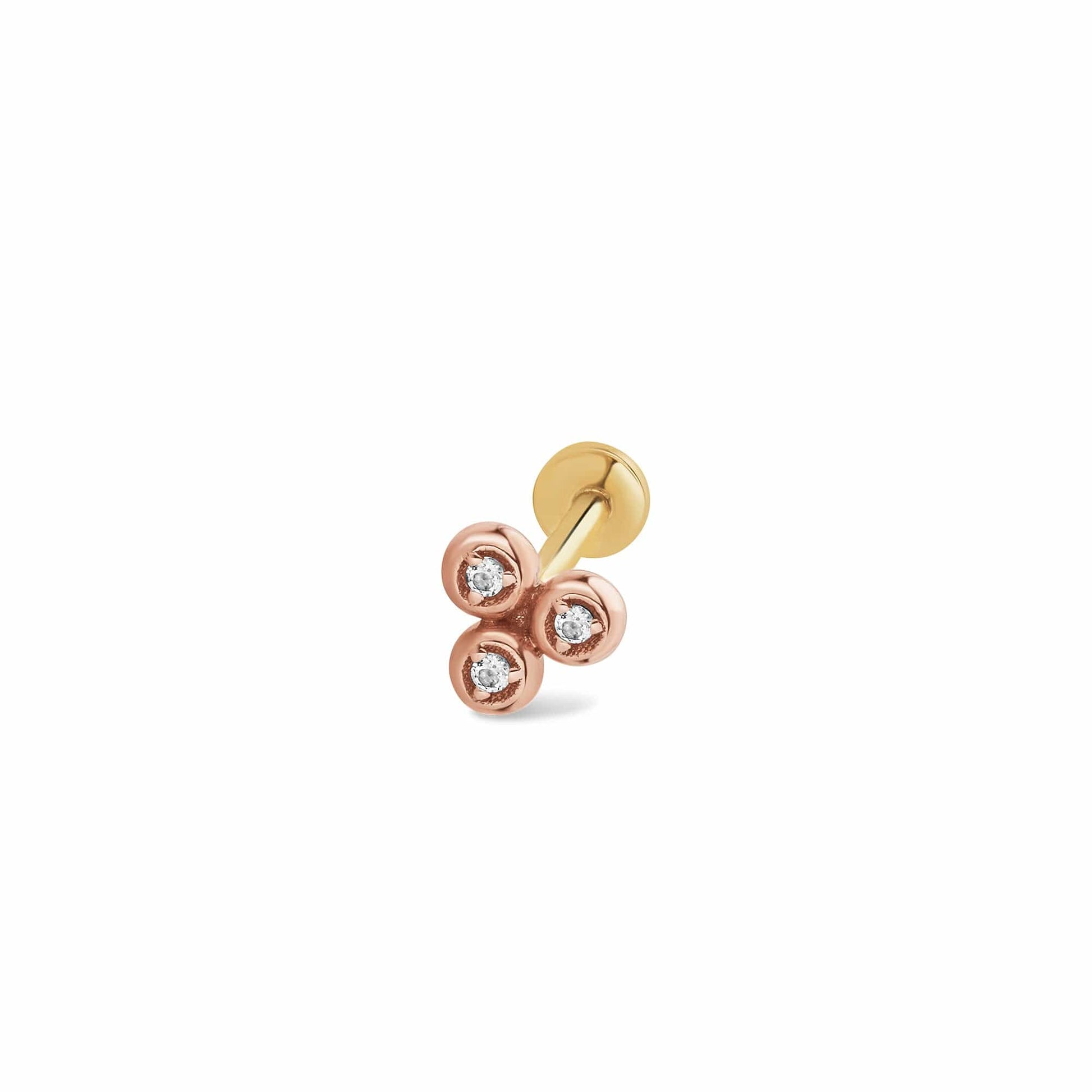 Tree of Life® Gold and Diamond Trio Piercing Stud