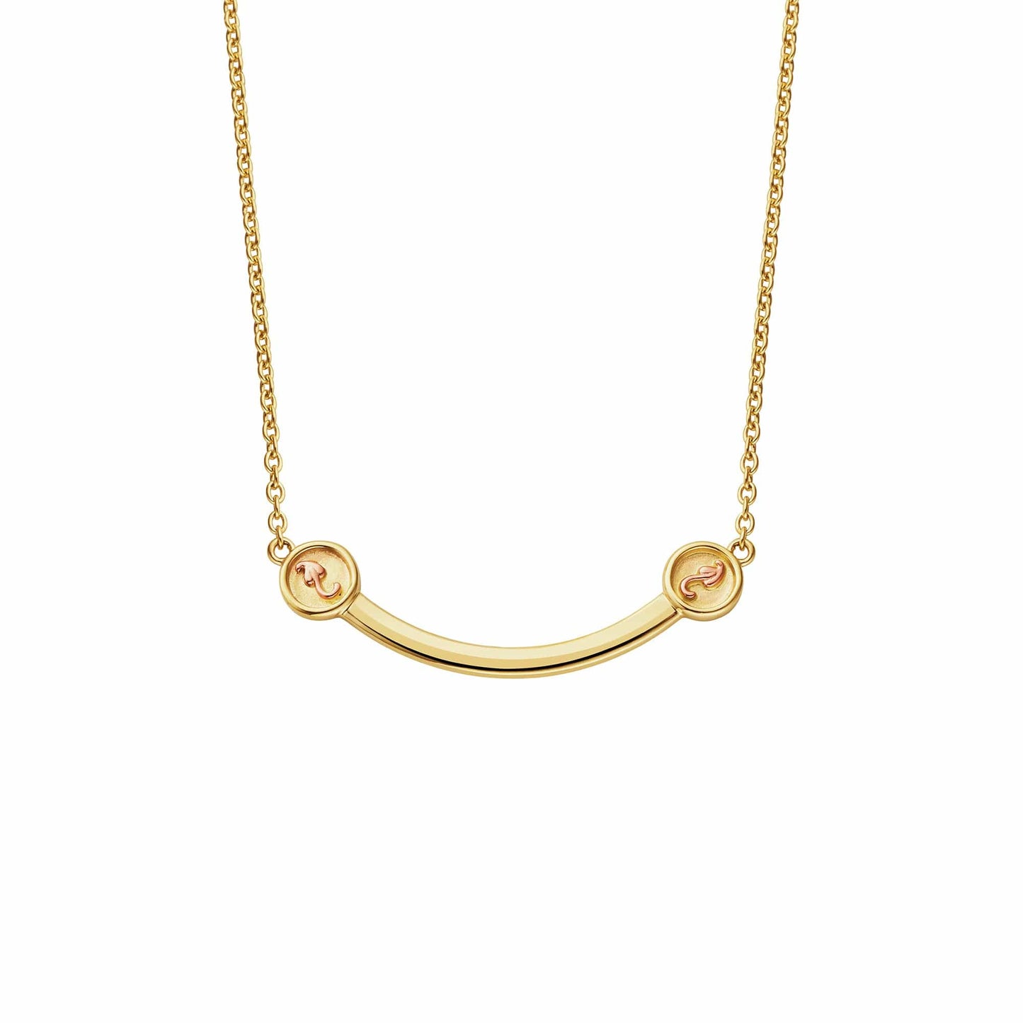 Insignia 9ct Solid Gold Curve Necklace