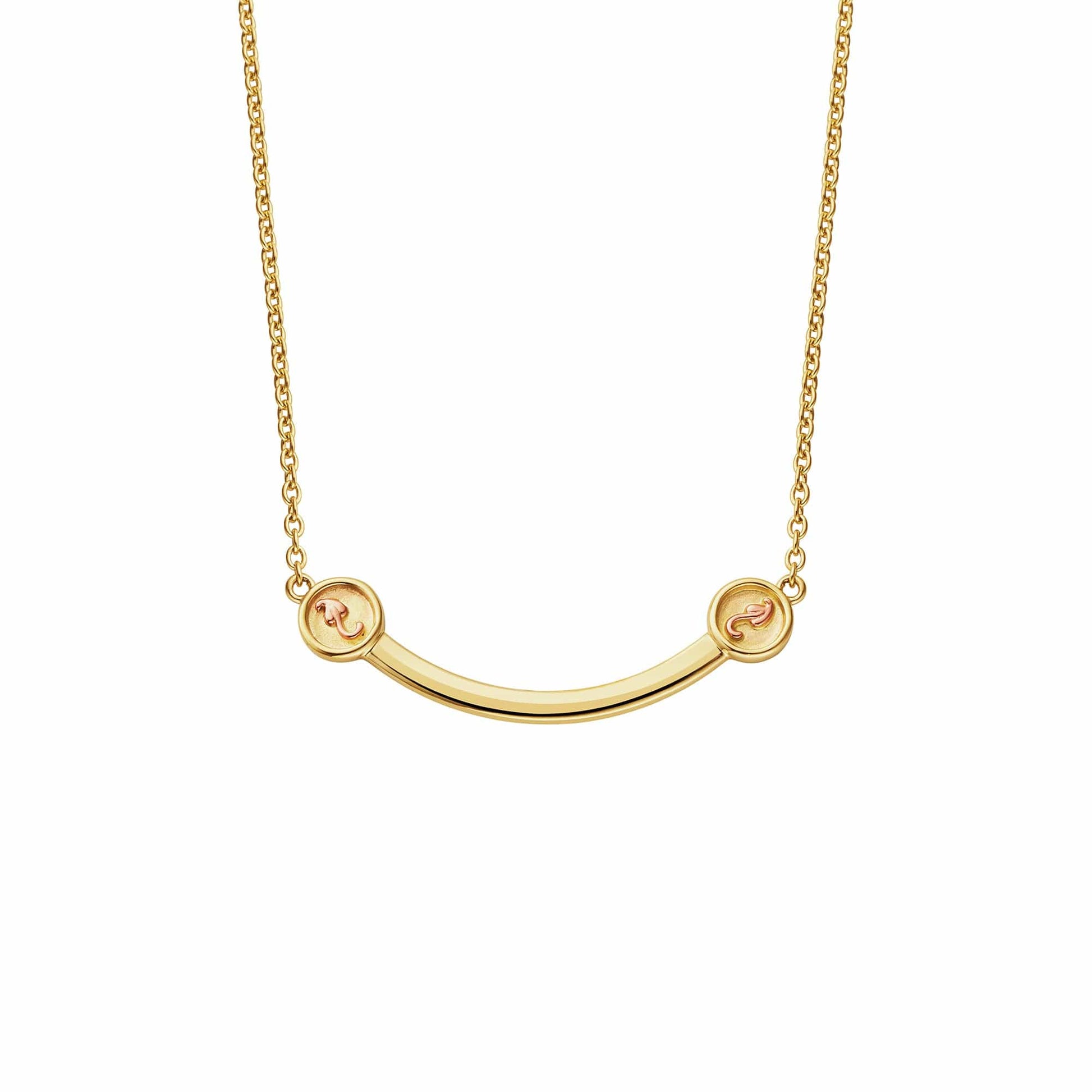 Insignia 9ct Solid Gold Curve Necklace