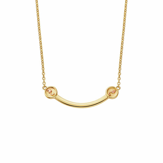 Insignia 9ct Solid Gold Curve Necklace