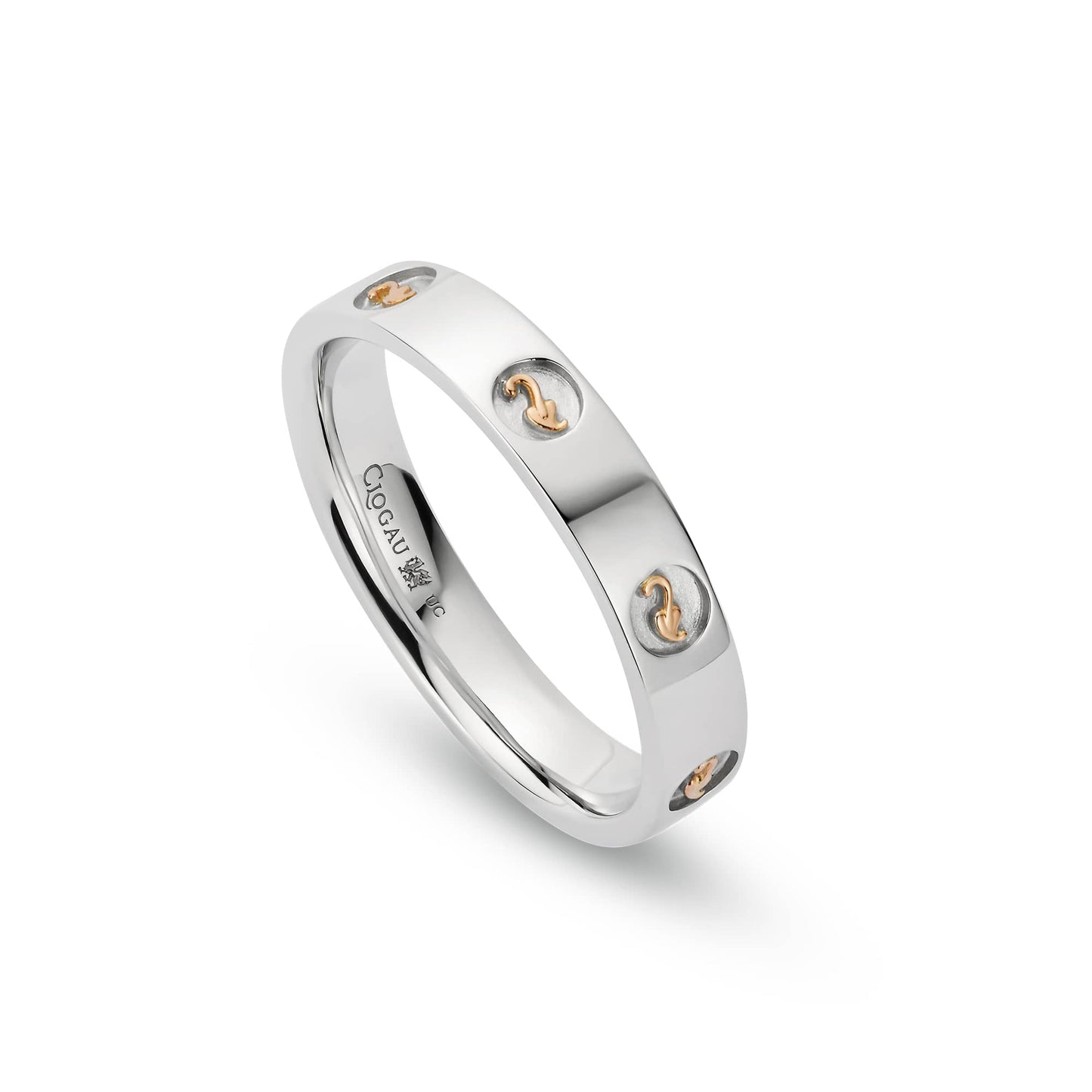9ct White Gold Insignia Wedding Ring