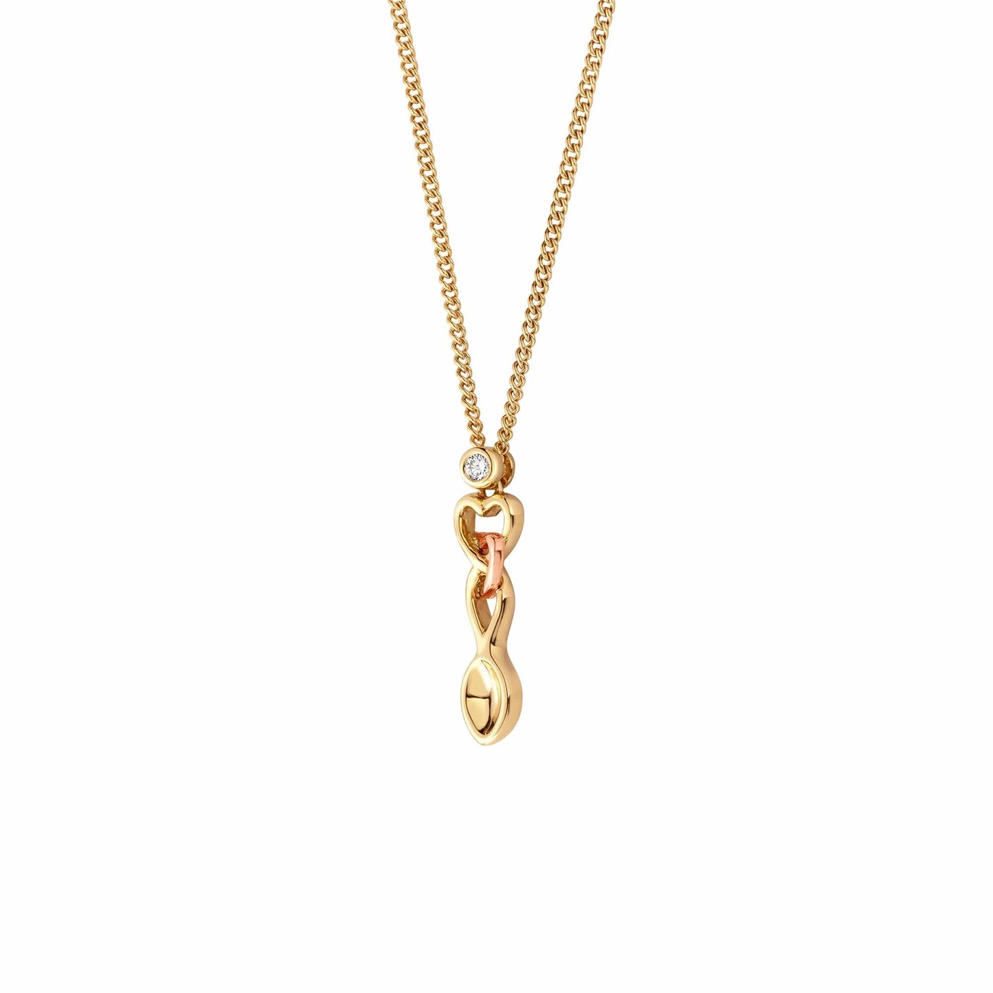 Lovespoons Gold and Diamond Pendant