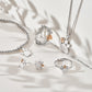 Paw Prints Sterling Silver Multi-Paw Ring with Topaz