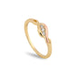 Past Present Future Gold and Diamond Ring