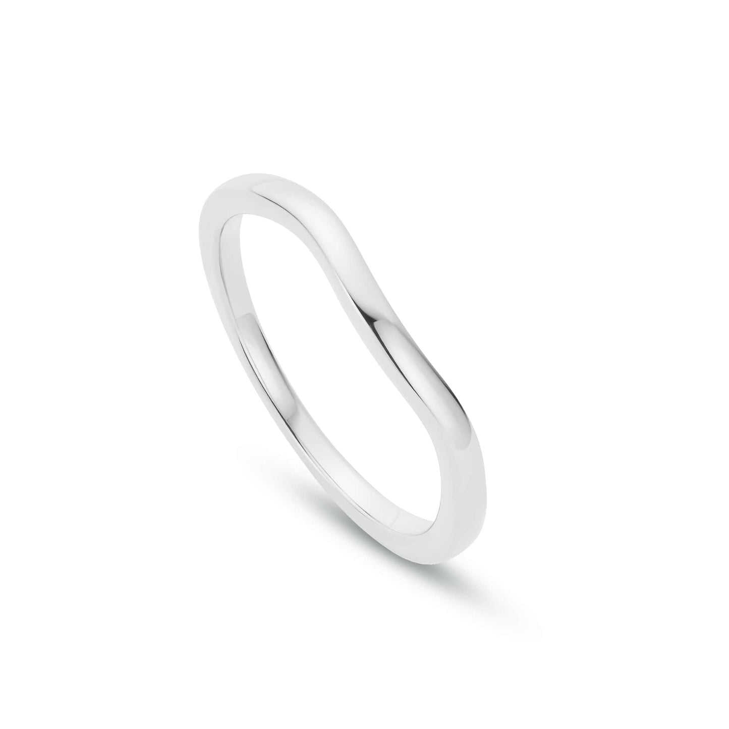 18ct White Gold Past Present Future Wedding Ring