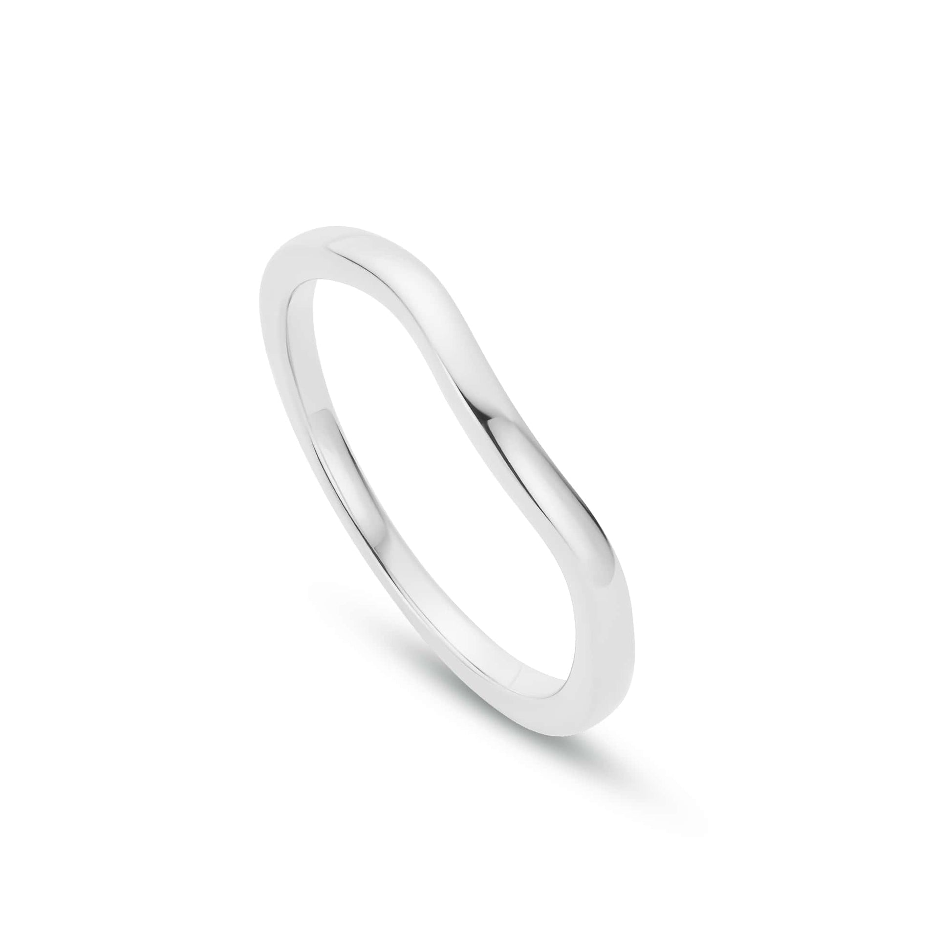 18ct White Gold Past Present Future Wedding Ring
