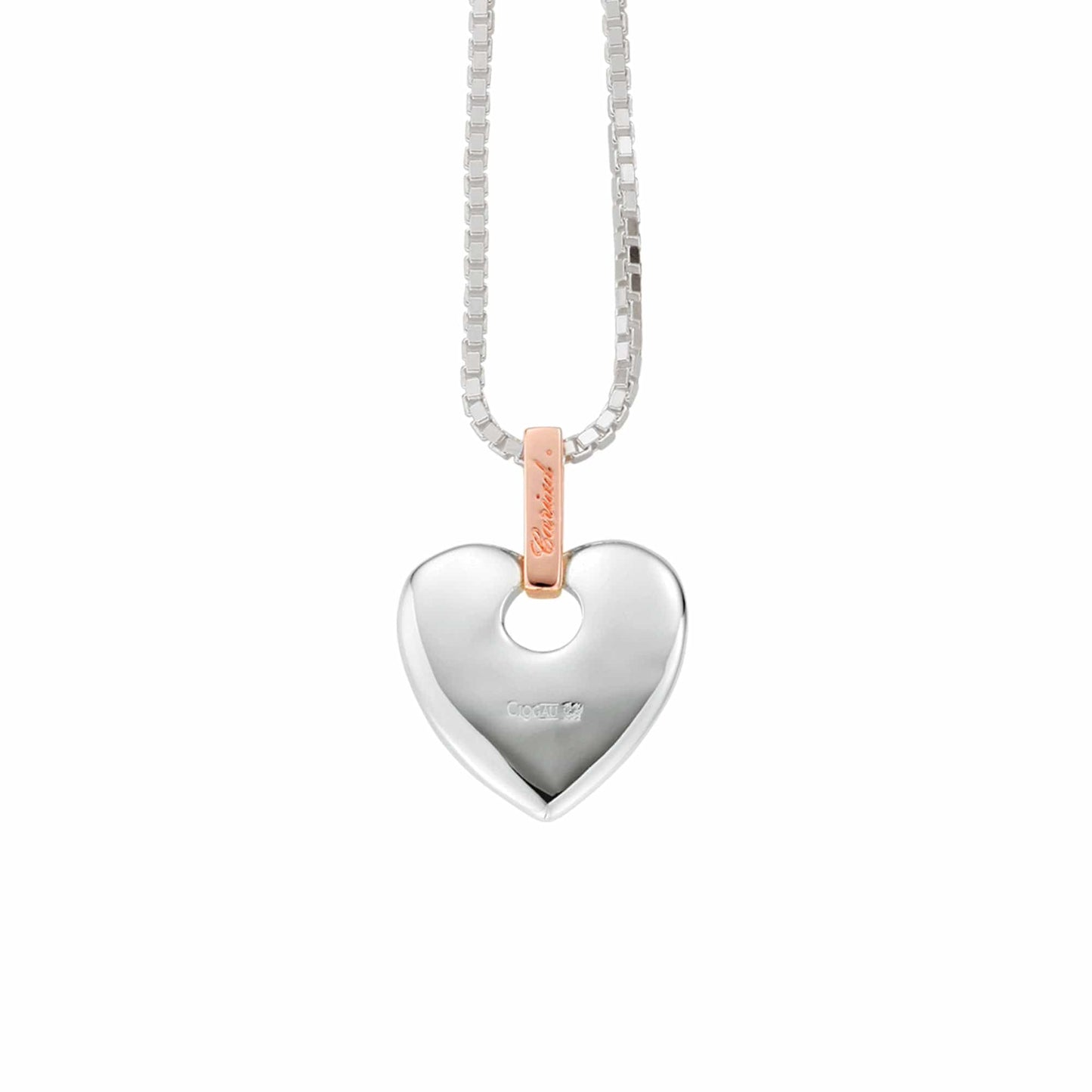 Cariad® Sterling Silver Big Heart Pendant with Diamond