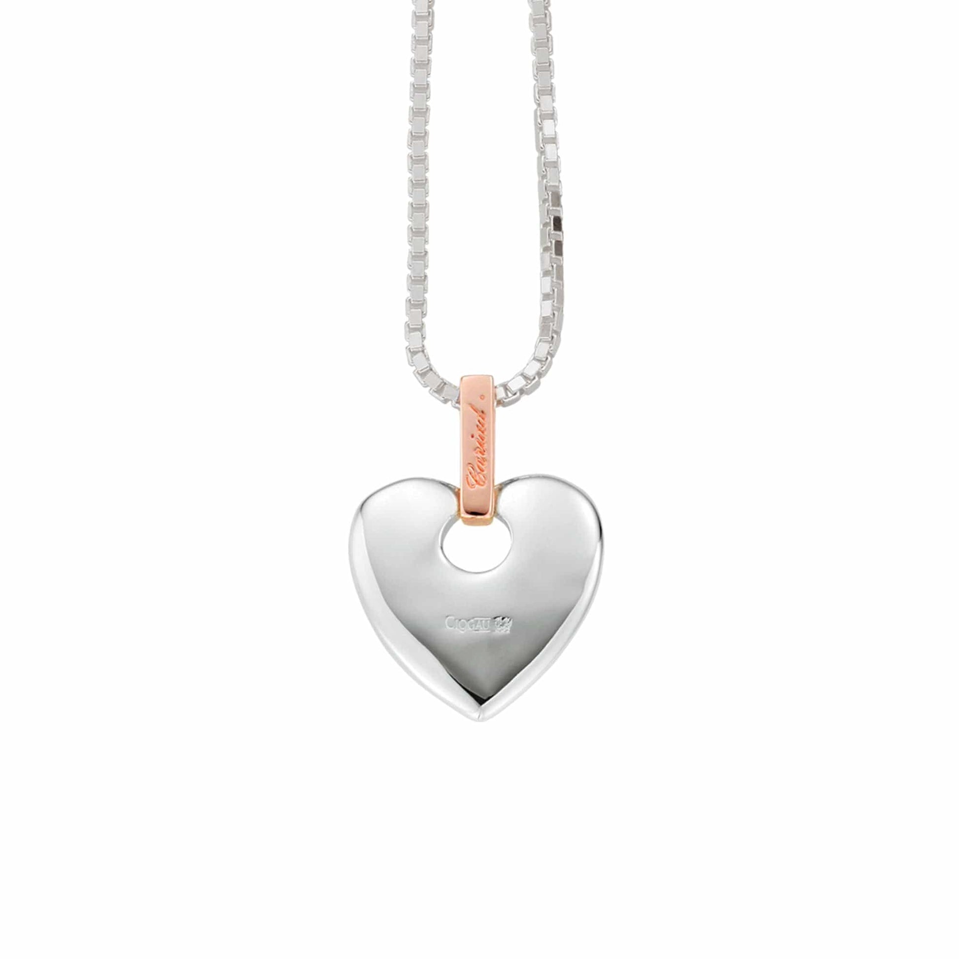 Cariad® Sterling Silver Big Heart Pendant with Diamond