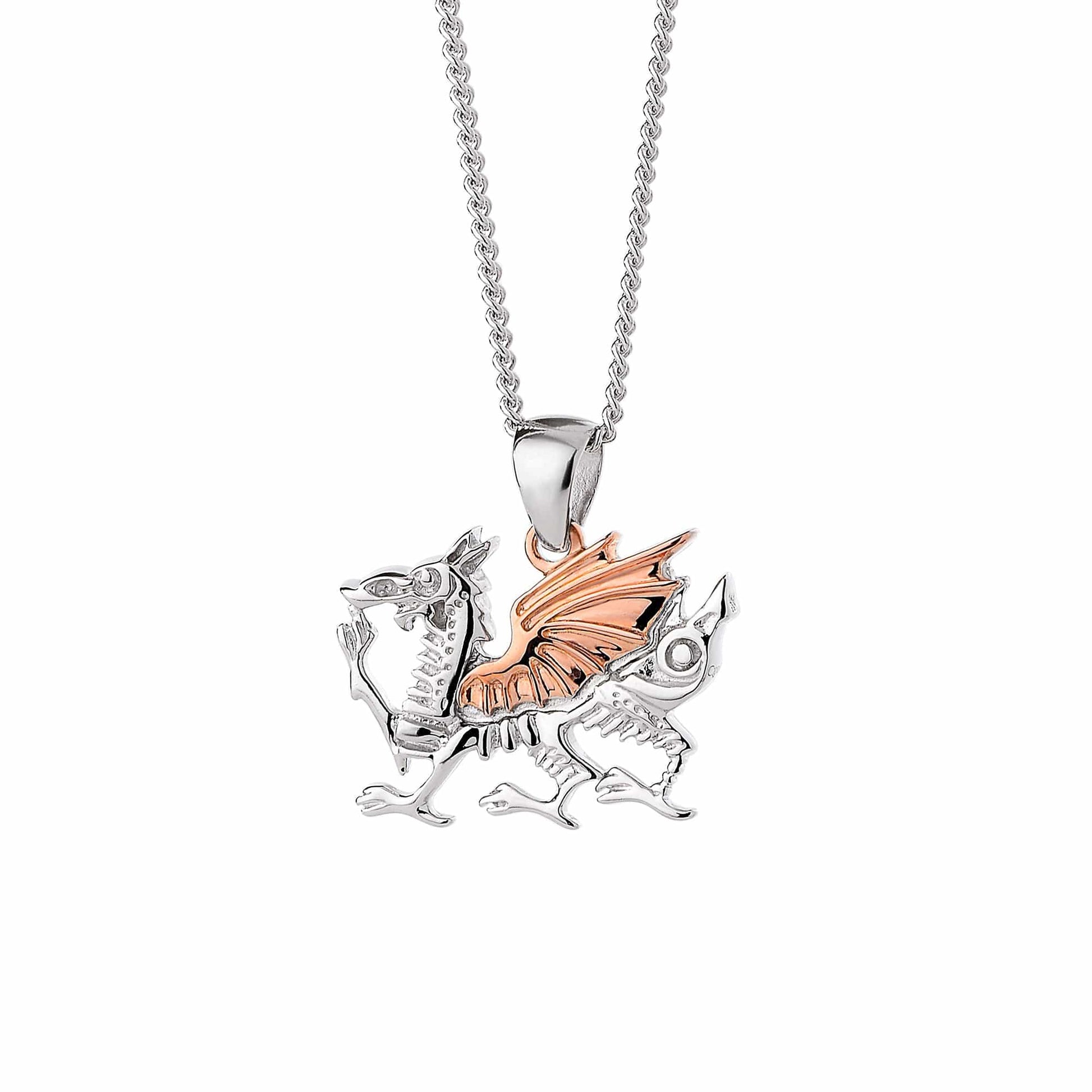 Royal Clogau® Sterling Silver Welsh Dragon Pendant