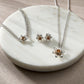 Nature's Wonder Sterling Silver Daffodil Stud Earrings