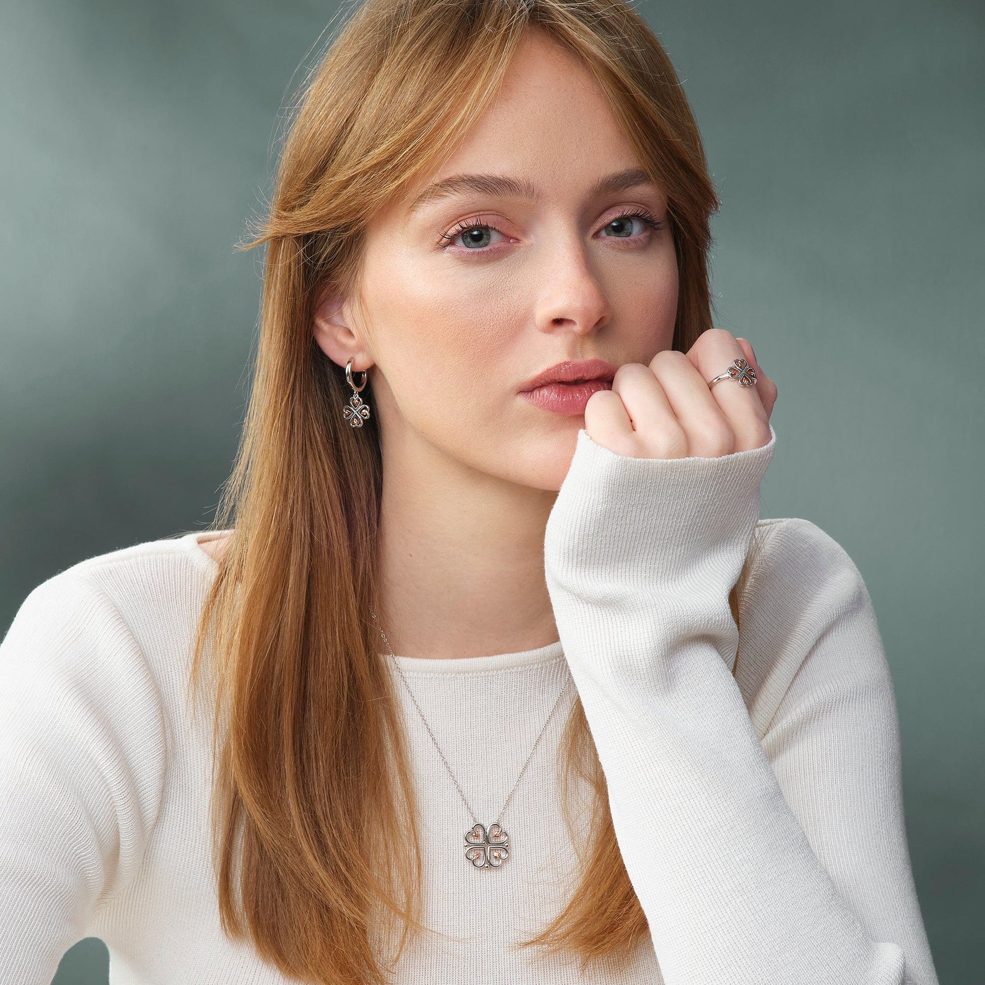 Tree of Life® Sterling Silver Heart Drop-Hoop Earrings
