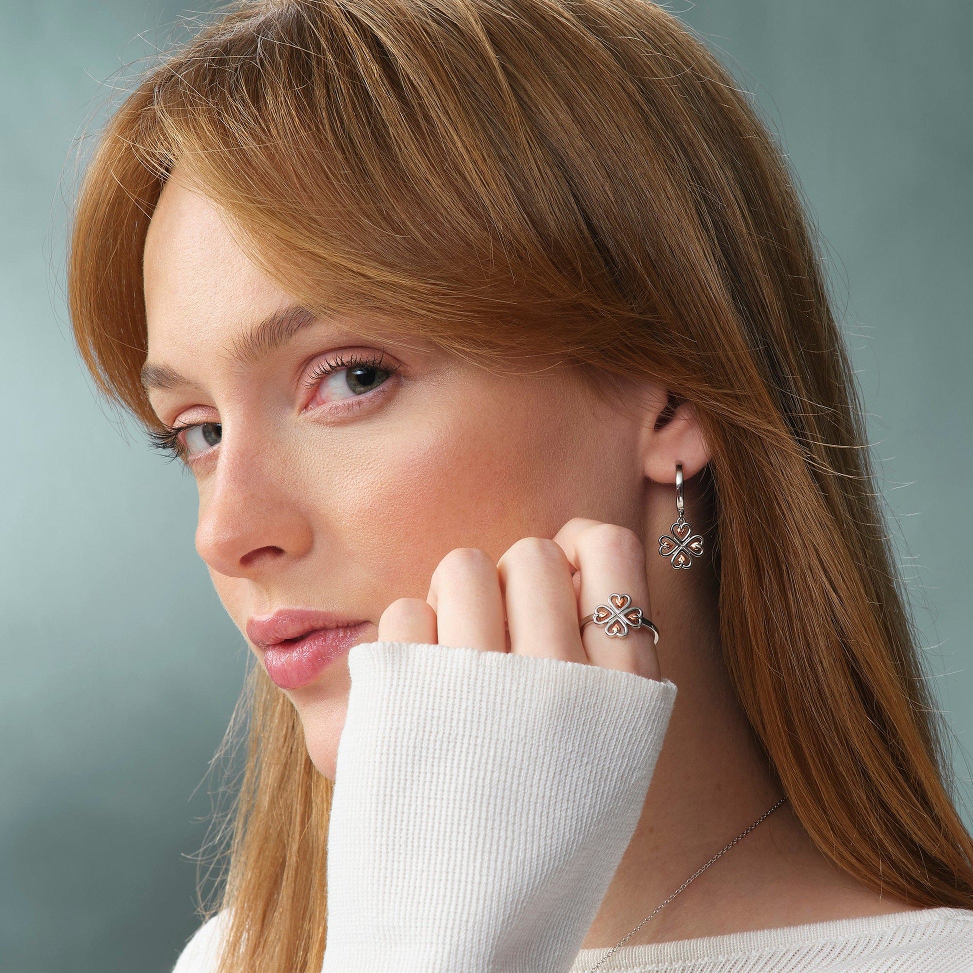 Tree of Life® Sterling Silver Heart Drop-Hoop Earrings