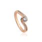 18ct Rose Gold True Romance Engagement Ring with 0.3ct Round Brilliant Cut Diamond