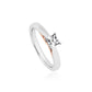 Platinum New Beginning Engagement Ring with 0.5ct Princess Cut Diamond