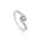 9ct White Gold True Romance Engagement Ring with 0.3ct Round Brilliant Cut Diamond