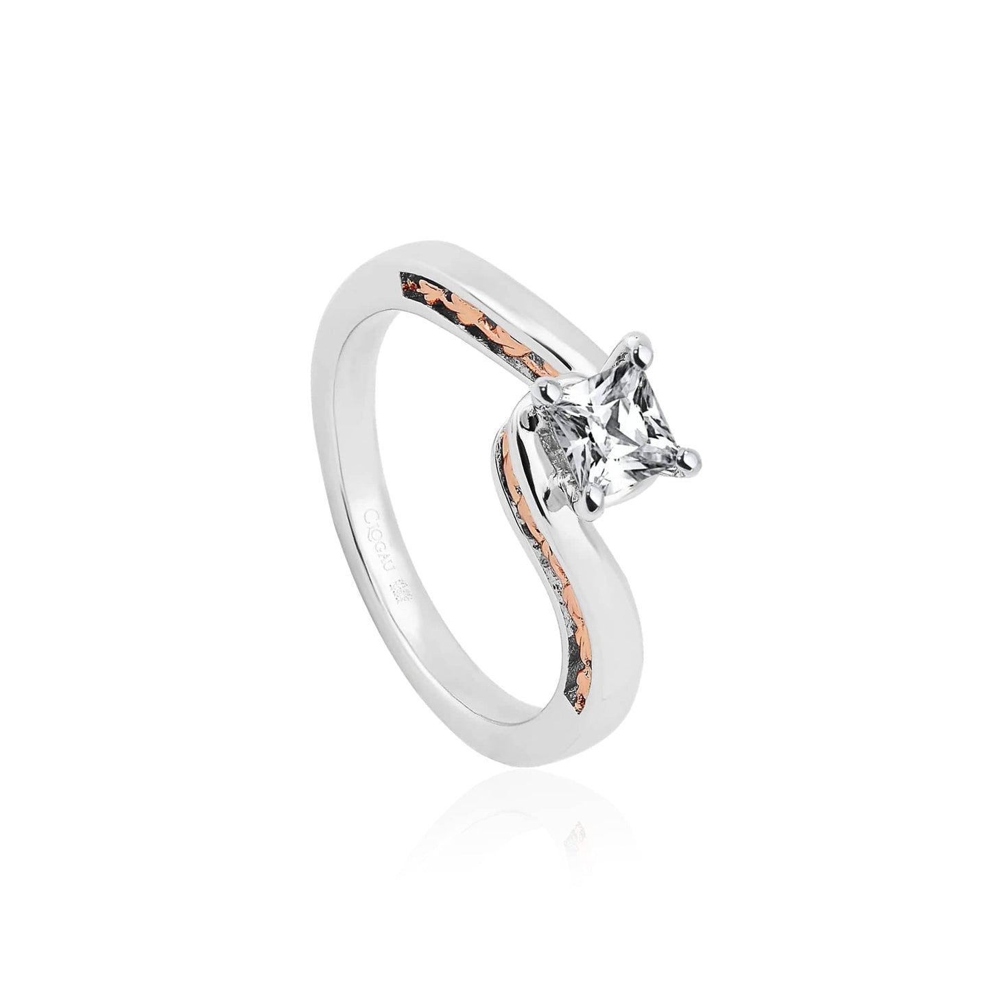 9ct White Gold Forever Fairy-Tale Engagement Ring with 0.3ct Princess Cut Diamond