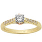 Timeless Love (N) - 9K Yellow with 9K Rose Gold - 0.3 Carat, G Colour, VS1 Clarity, Round Brilliant Cut