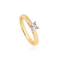 9ct Yellow Gold New Beginning Engagement Ring with 0.3ct Princess Cut Diamond