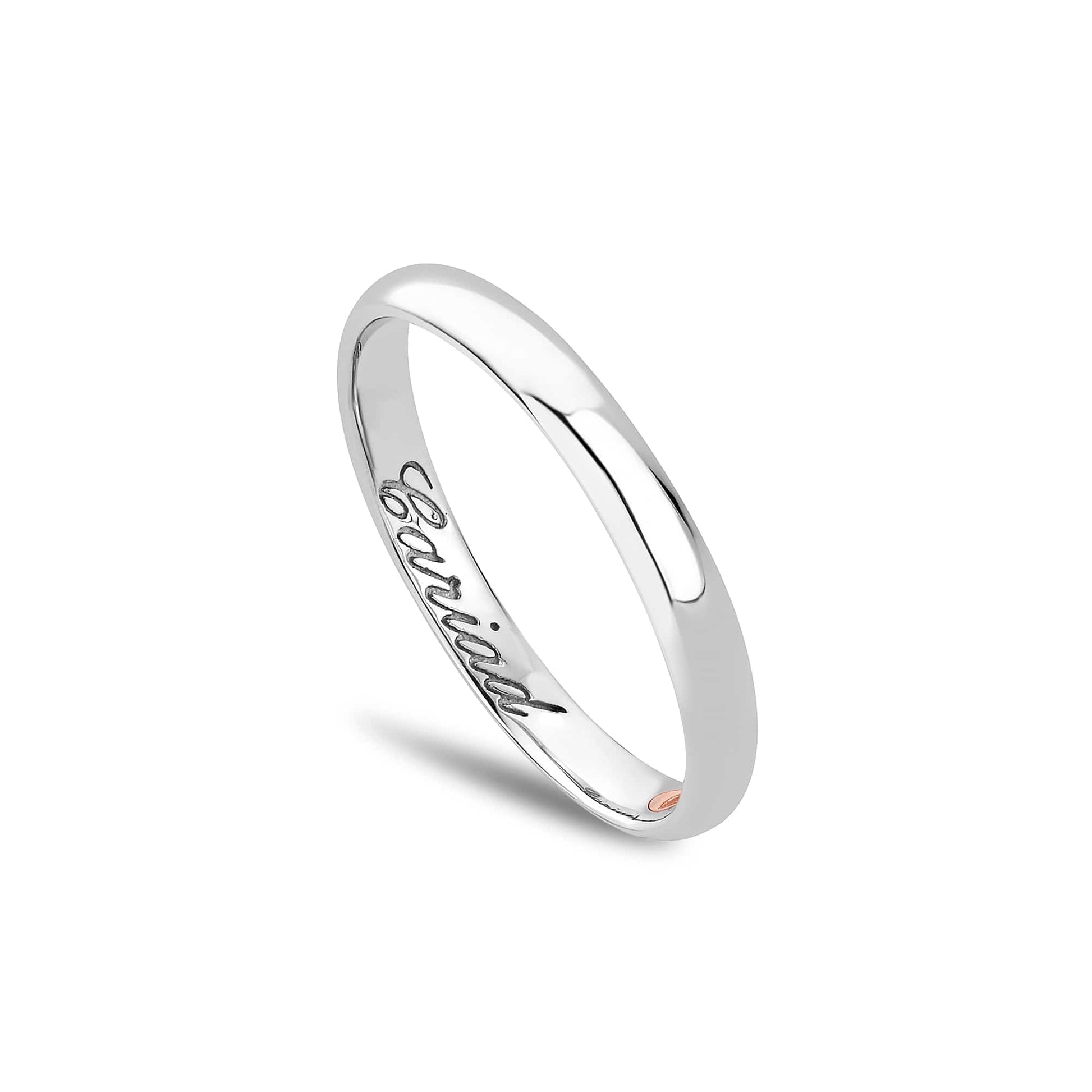 Promises 9ct Solid White Gold 3mm Wedding Ring