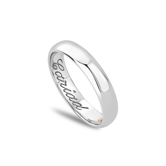Promises 9ct Solid White Gold 4mm Wedding Ring