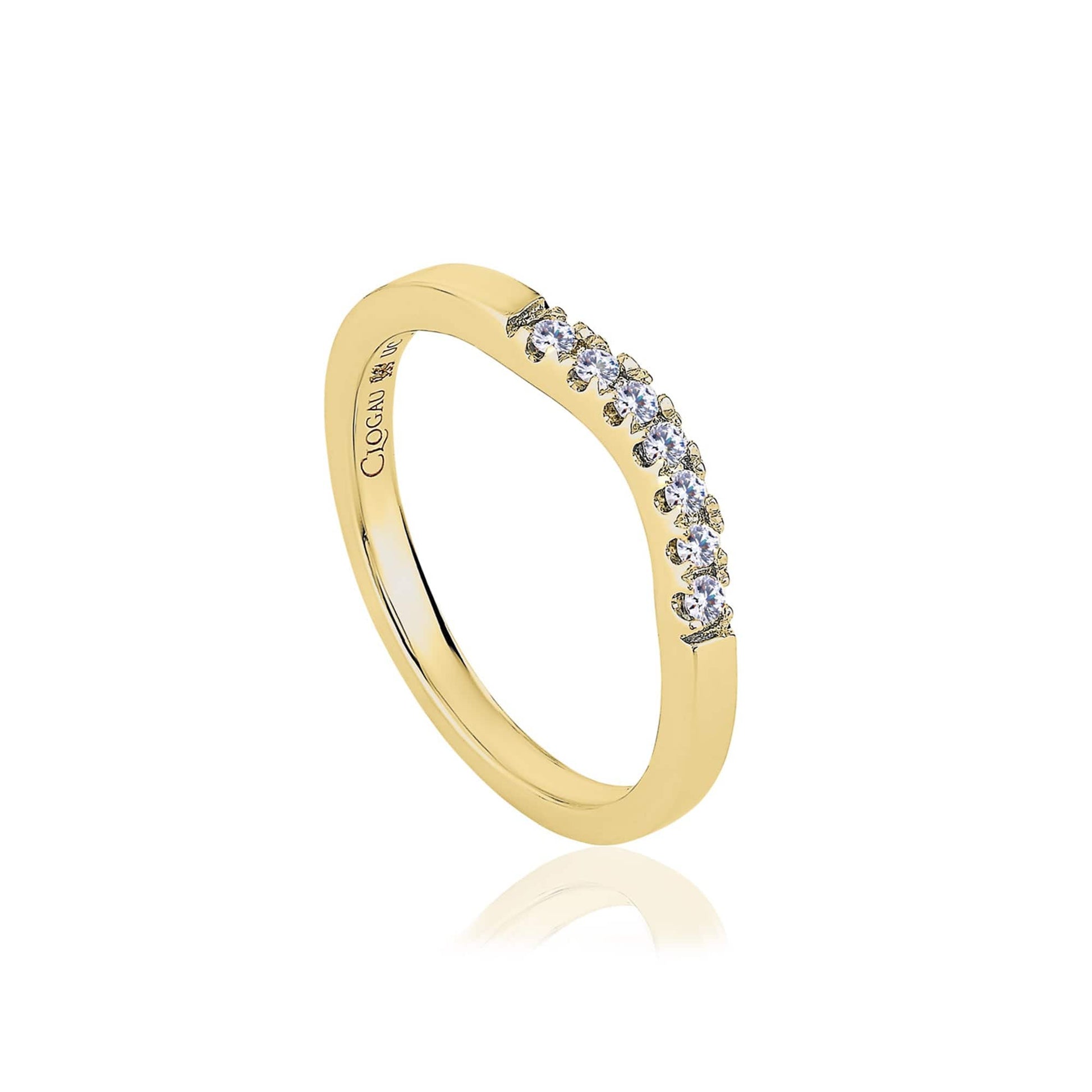 18ct Yellow Gold Past Present Future Wedding Ring