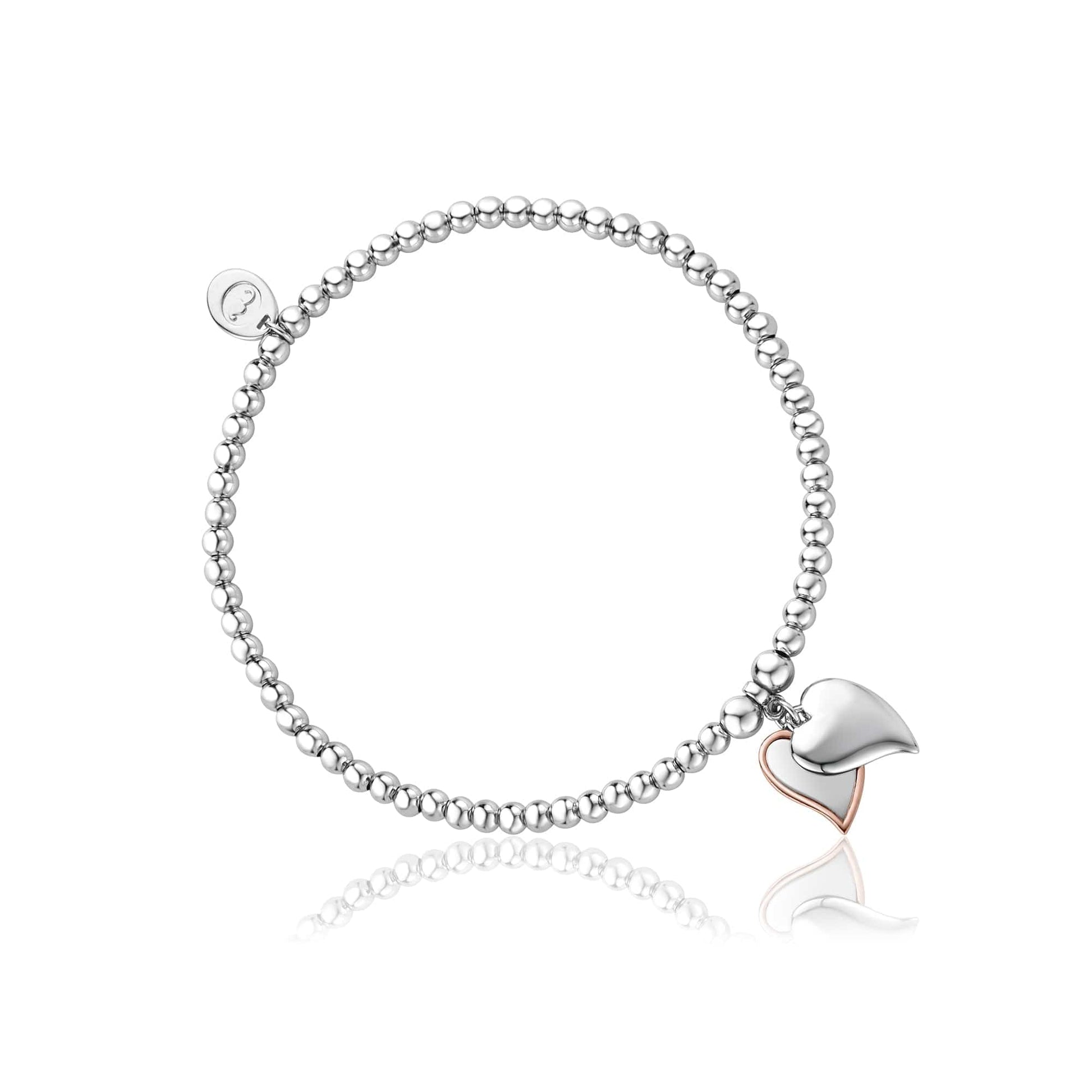 Cwtch Silver Double Heart Affinity Bracelet