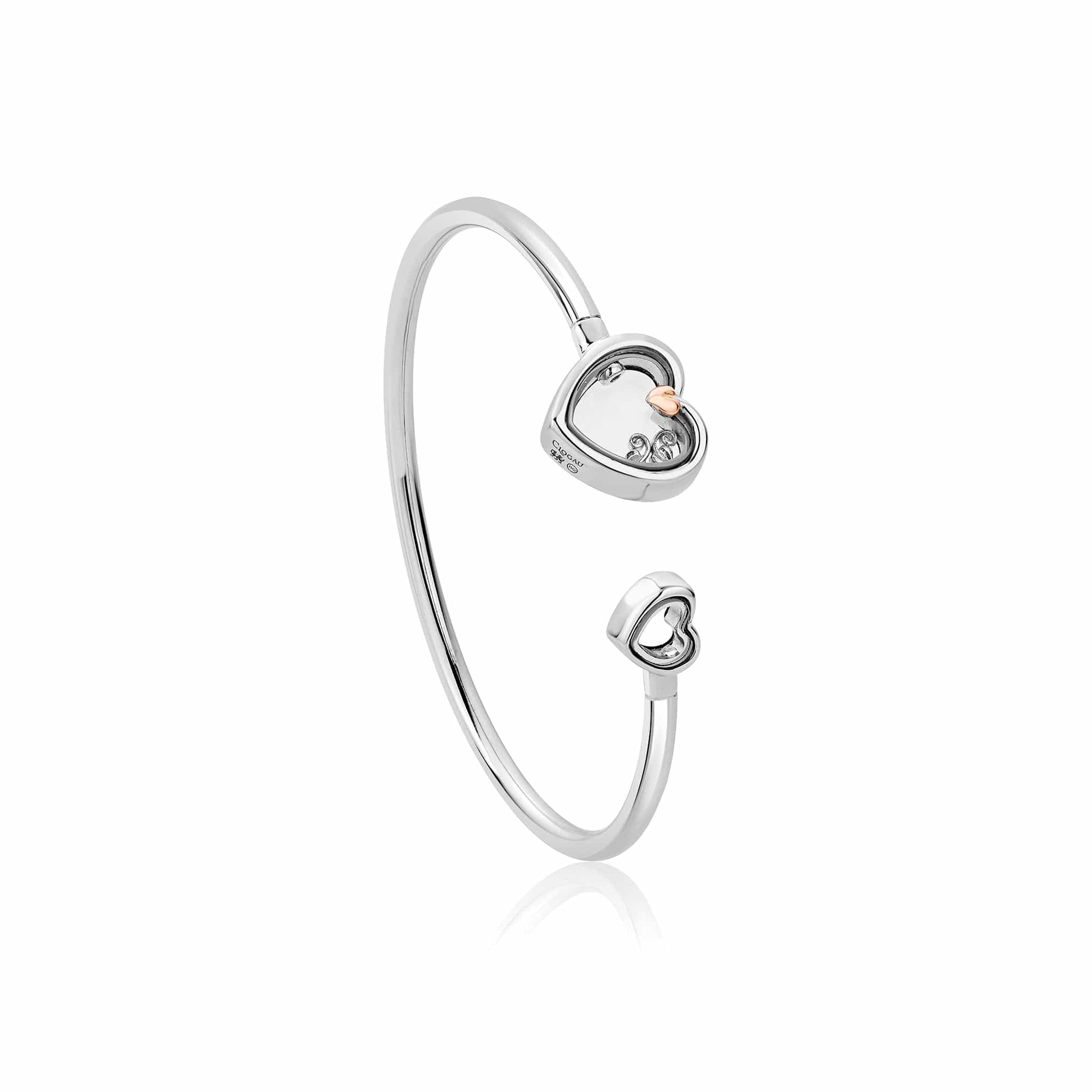 Tree of Life® Silver Heart Inner Charm Bangle