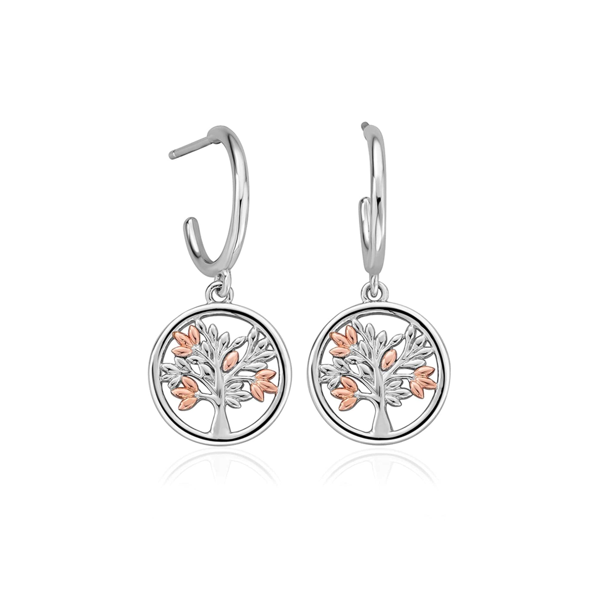 Tree of Life® Silver Circle Drop Earrings