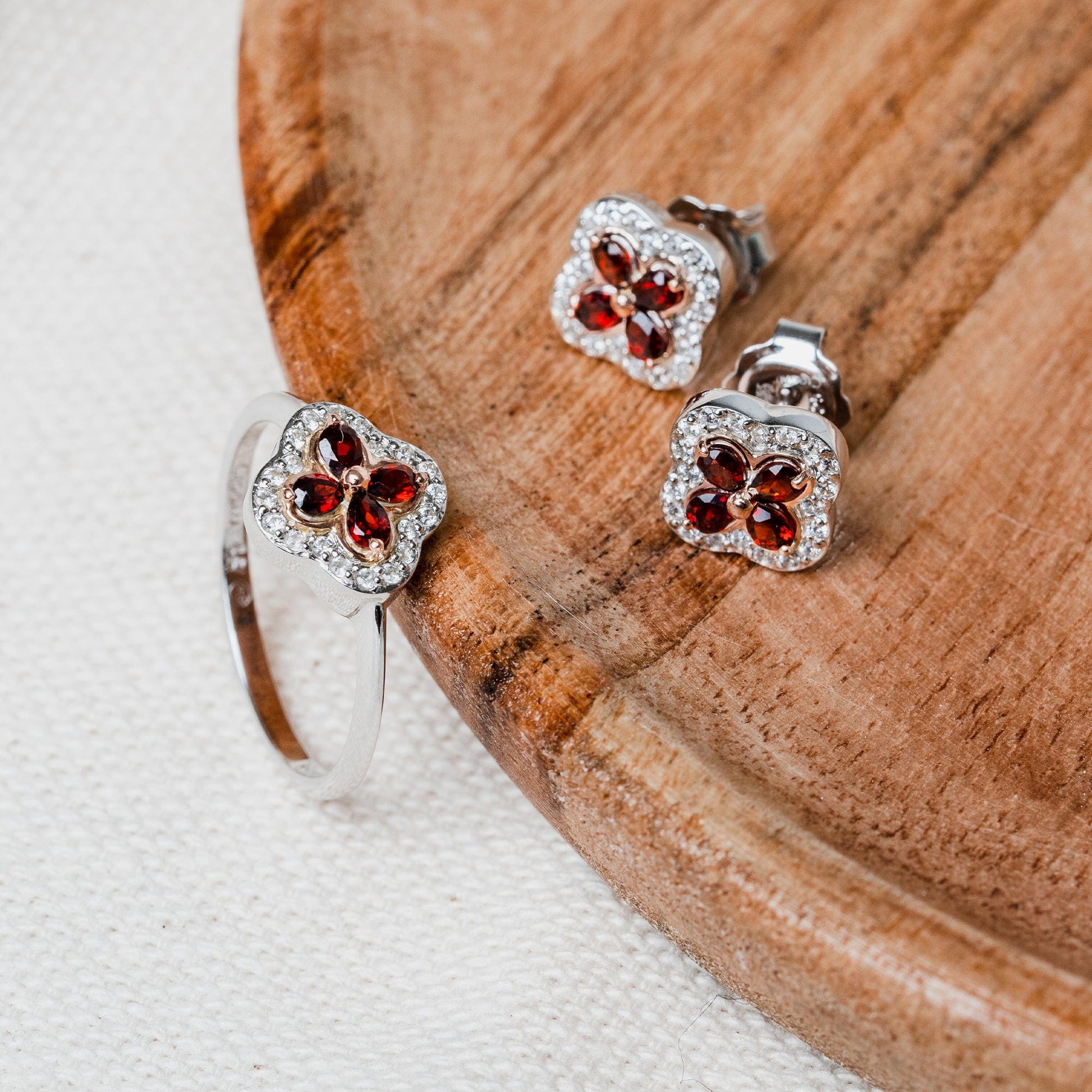 Tudor Court Red Garnet Ring