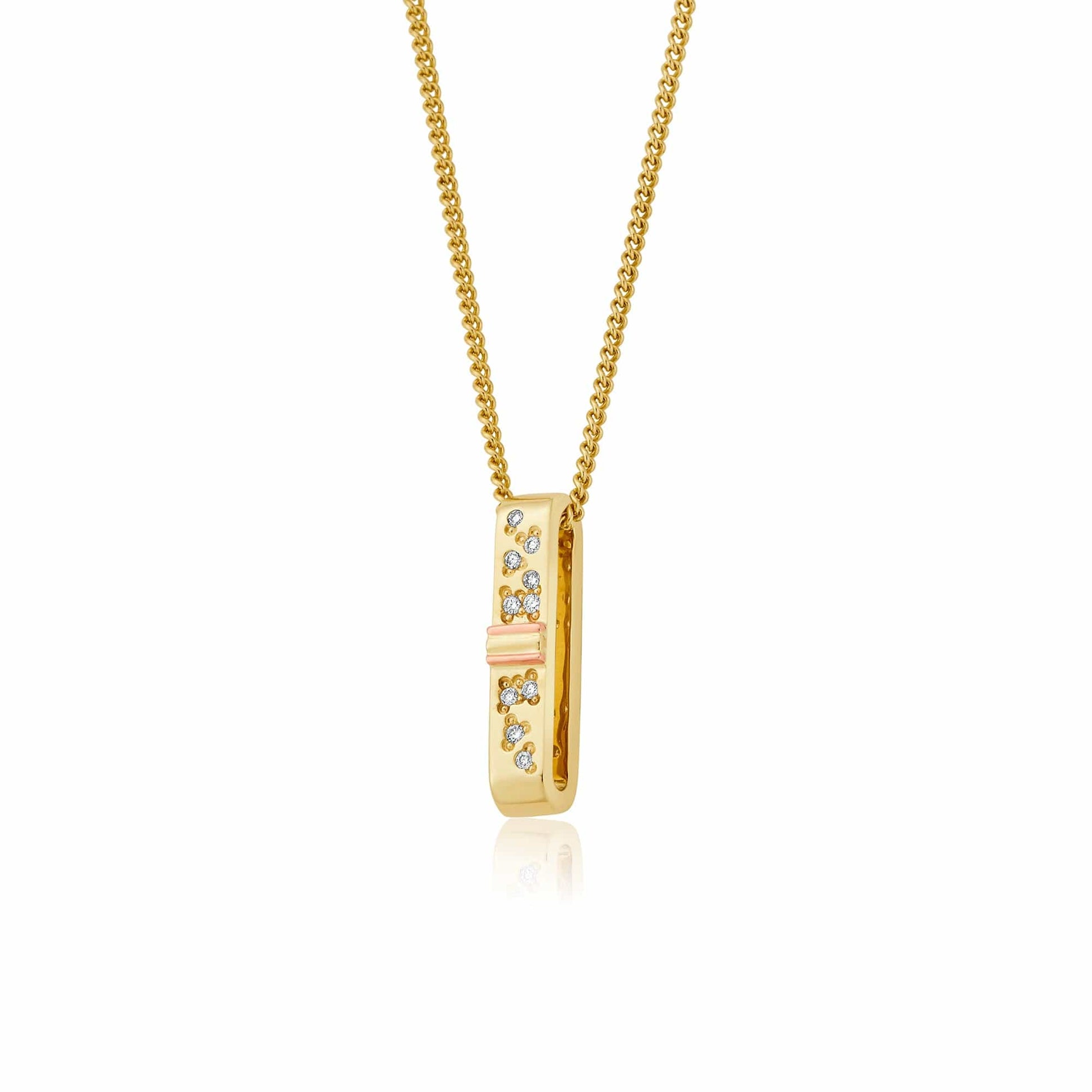 Cariad® Sparkle Gold and Diamond Pendant