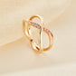 Forever Yours 9ct Solid Gold Kiss Ring with Diamonds