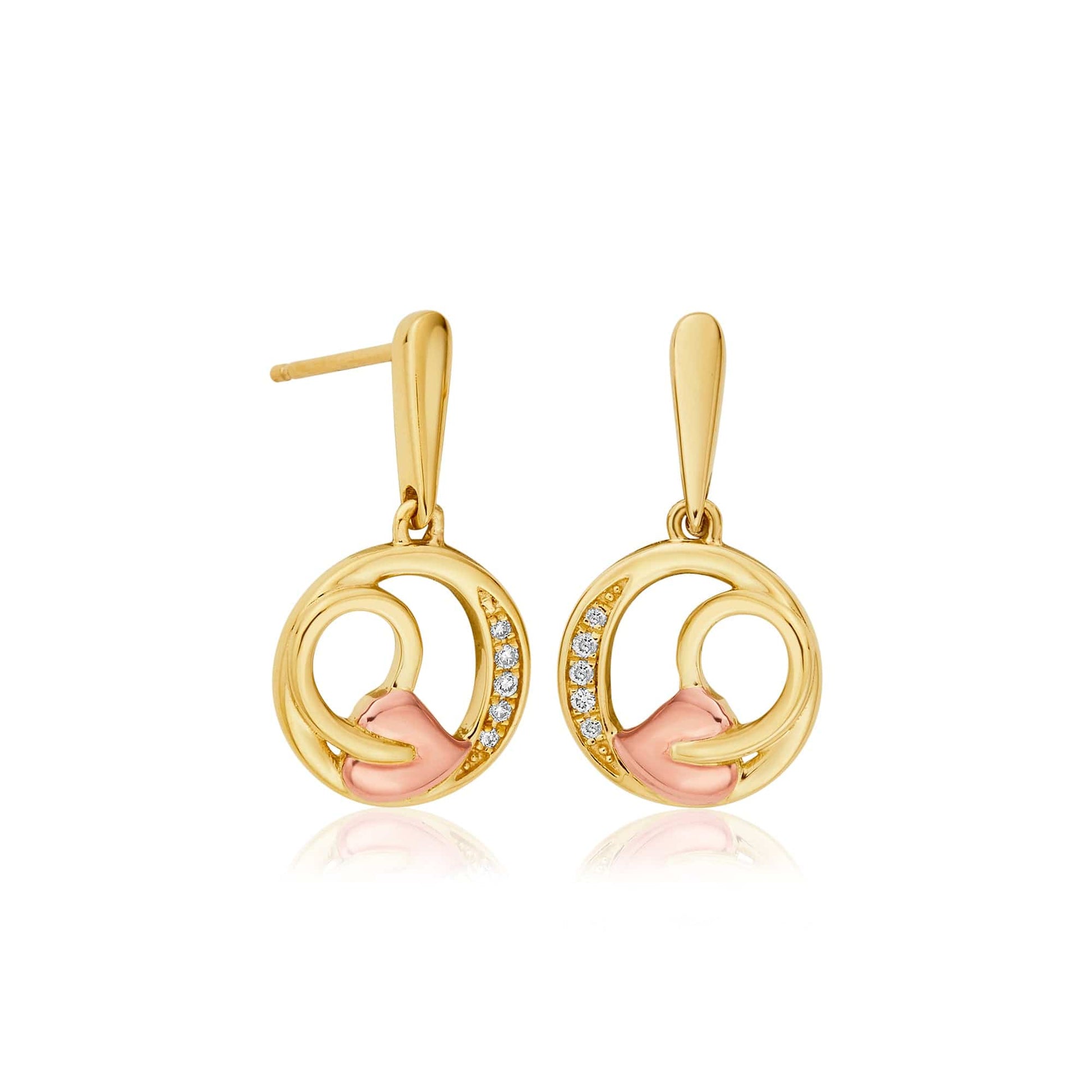 Tree of Life® Gold and Diamond Drop Earrings