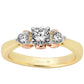 Compose - Past Present Future (K) - 9K Yellow with 9K Rose Gold